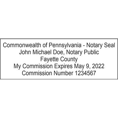 Notary Stamp - ML185 Pre-Inked Stamp - Pennsylvania