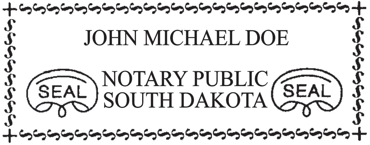 notary stamp - trodat 4915 - south dakota