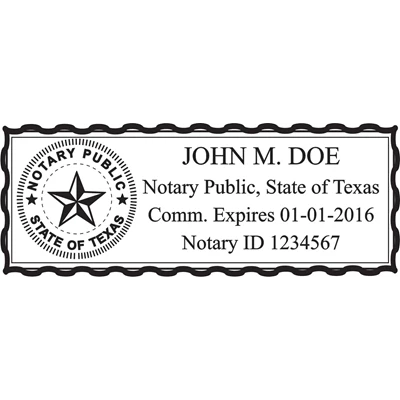Notary Stamp - ML165 Pre-Inked Stamp - Texas
