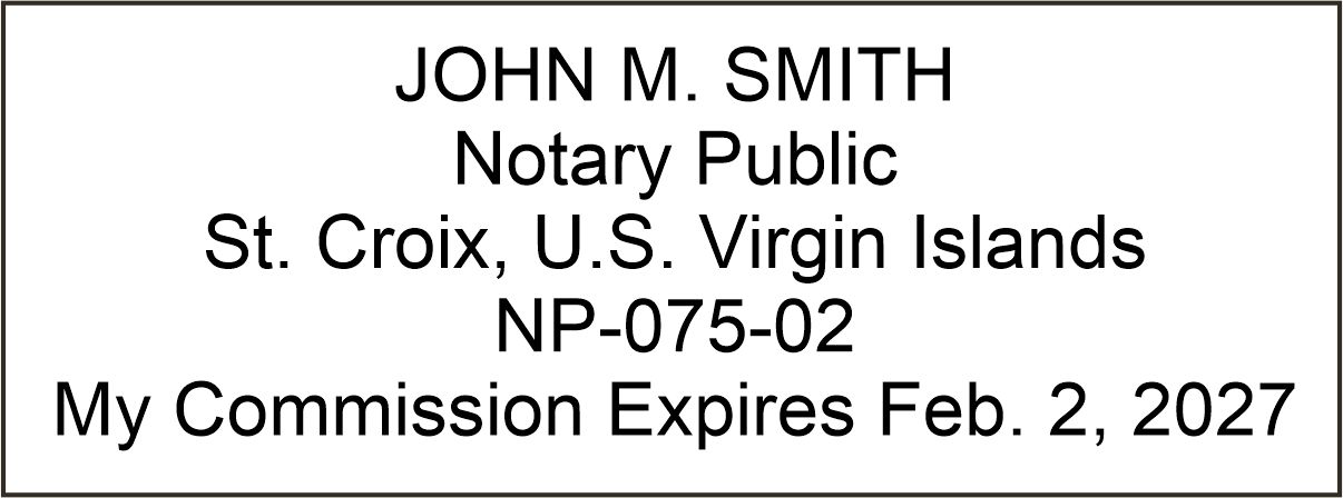 Notary Pocket Stamp 2773 - Virgin Islands