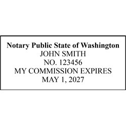 Notary Seal - Desk Top Style - Washington