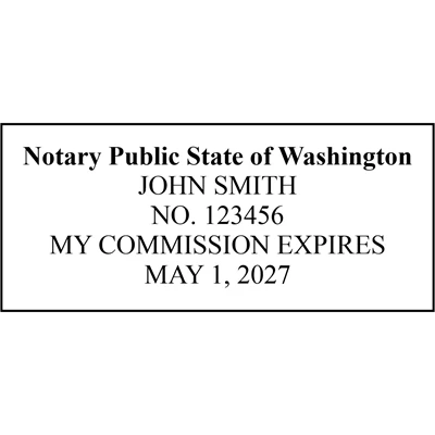 Notary Seal - Desk Top Style - Washington