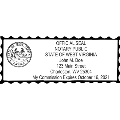 Notary Wood Rectangle - West Virginia
