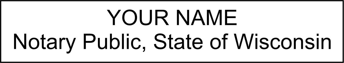 Notary Wood Rectangle - Wisconsin