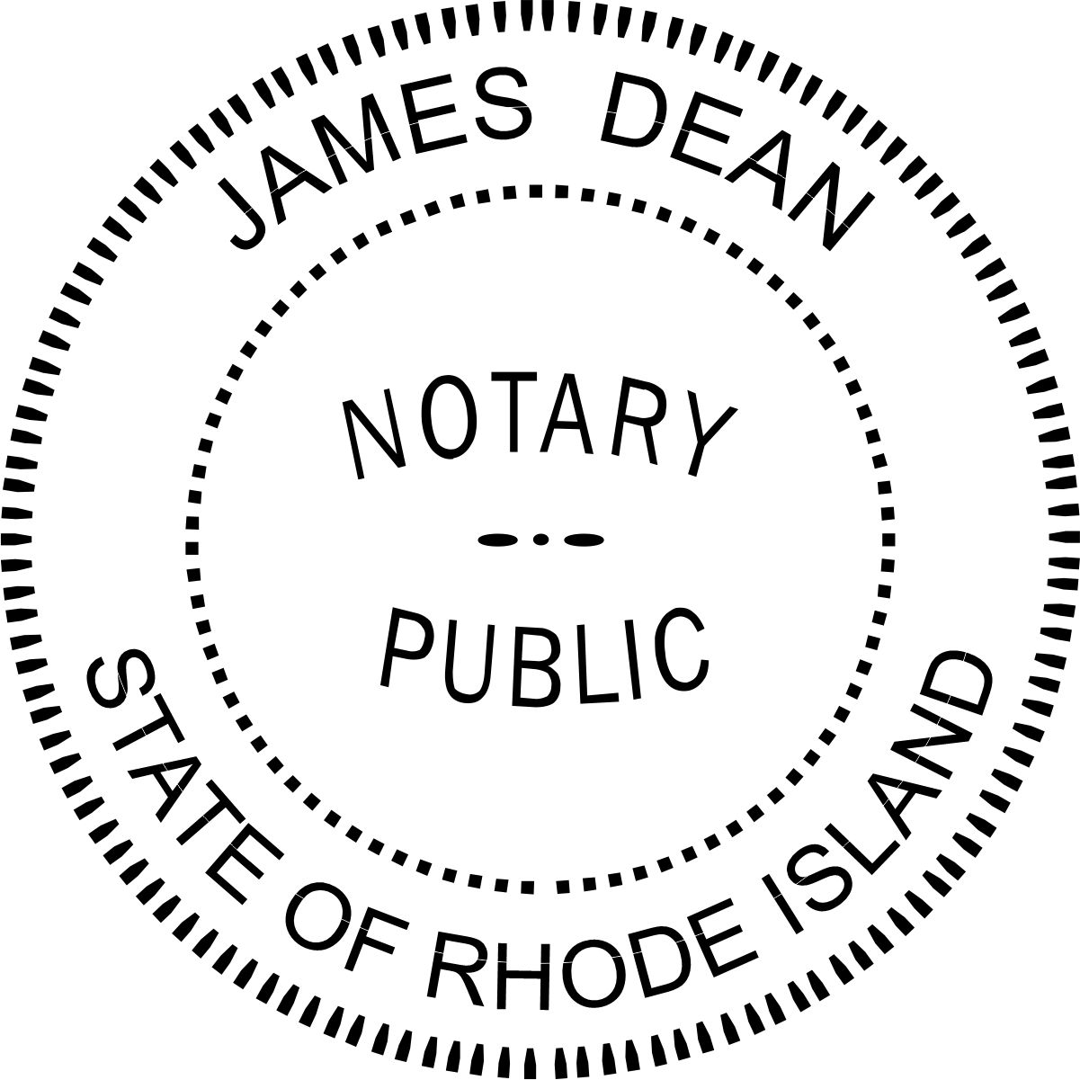 Notary Seal - Pre-Inked Stamp - Rhode Island