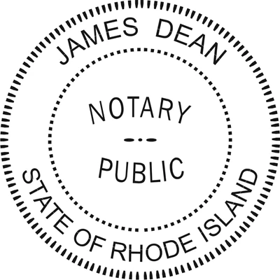 Notary Seal - Wood Stamp - Rhode Island