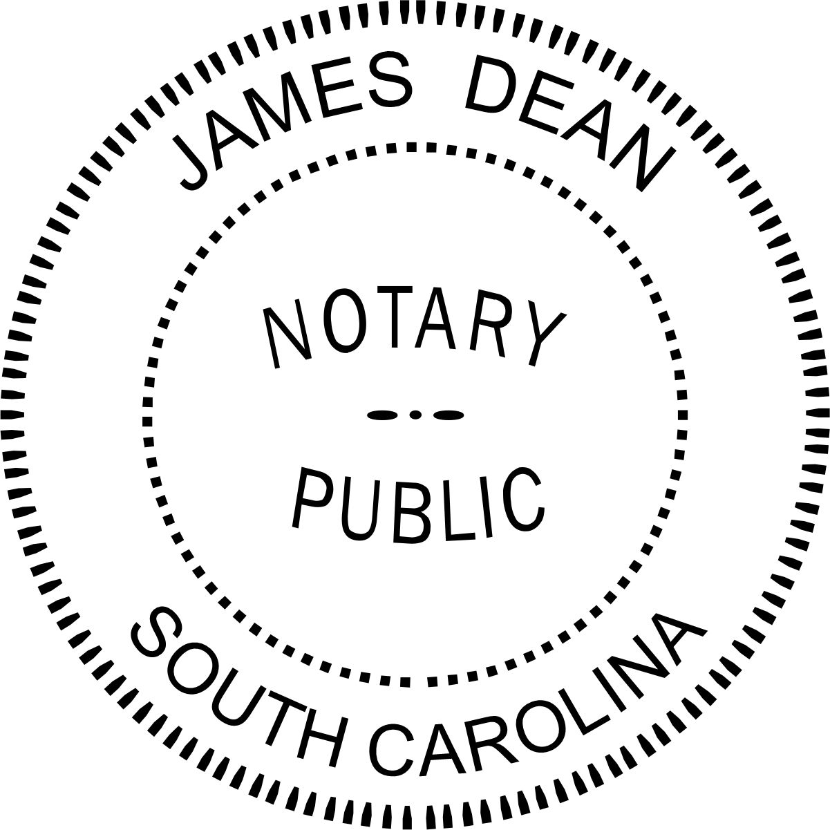 south carolina wood handle notary seal