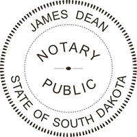 notary seal - desk top style - south dakota
