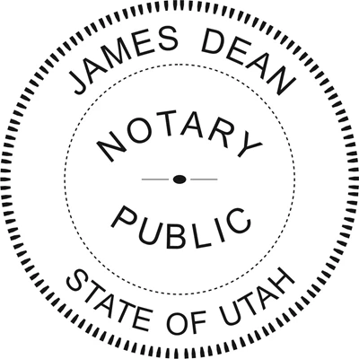Notary Seal - Pre-Inked Stamp - Utah