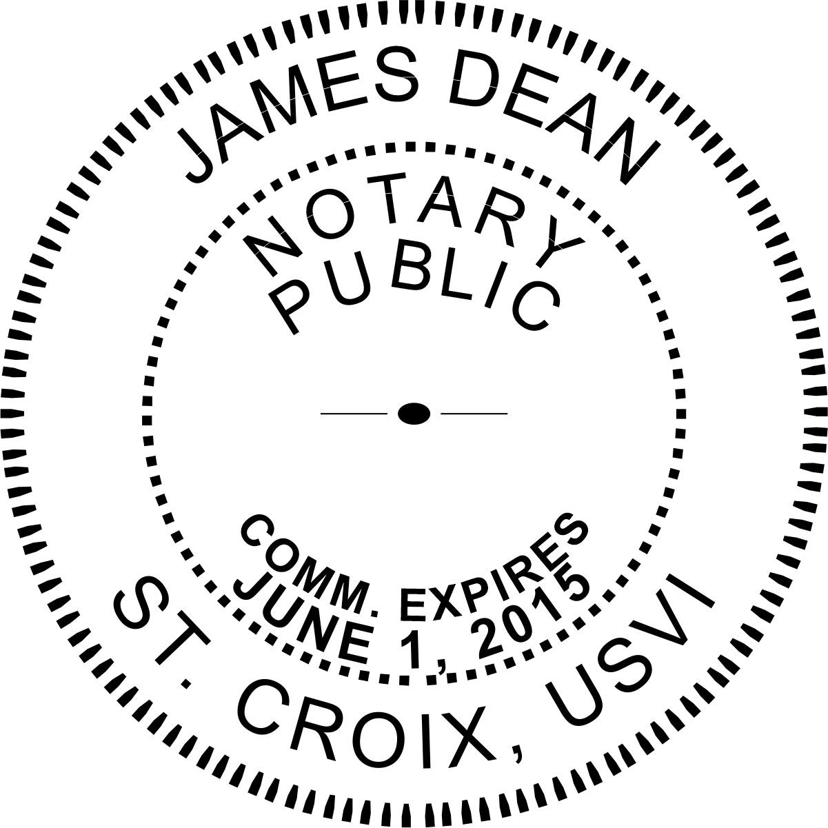 notary seal - pocket style - virgin islands