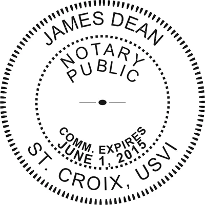 Notary Seal - Wood Stamp - Virgin Islands