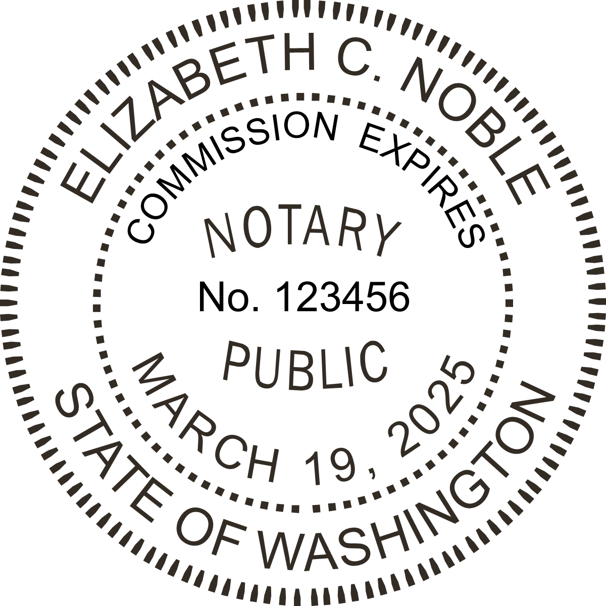 Washington PreInked Notary Seal Stamp