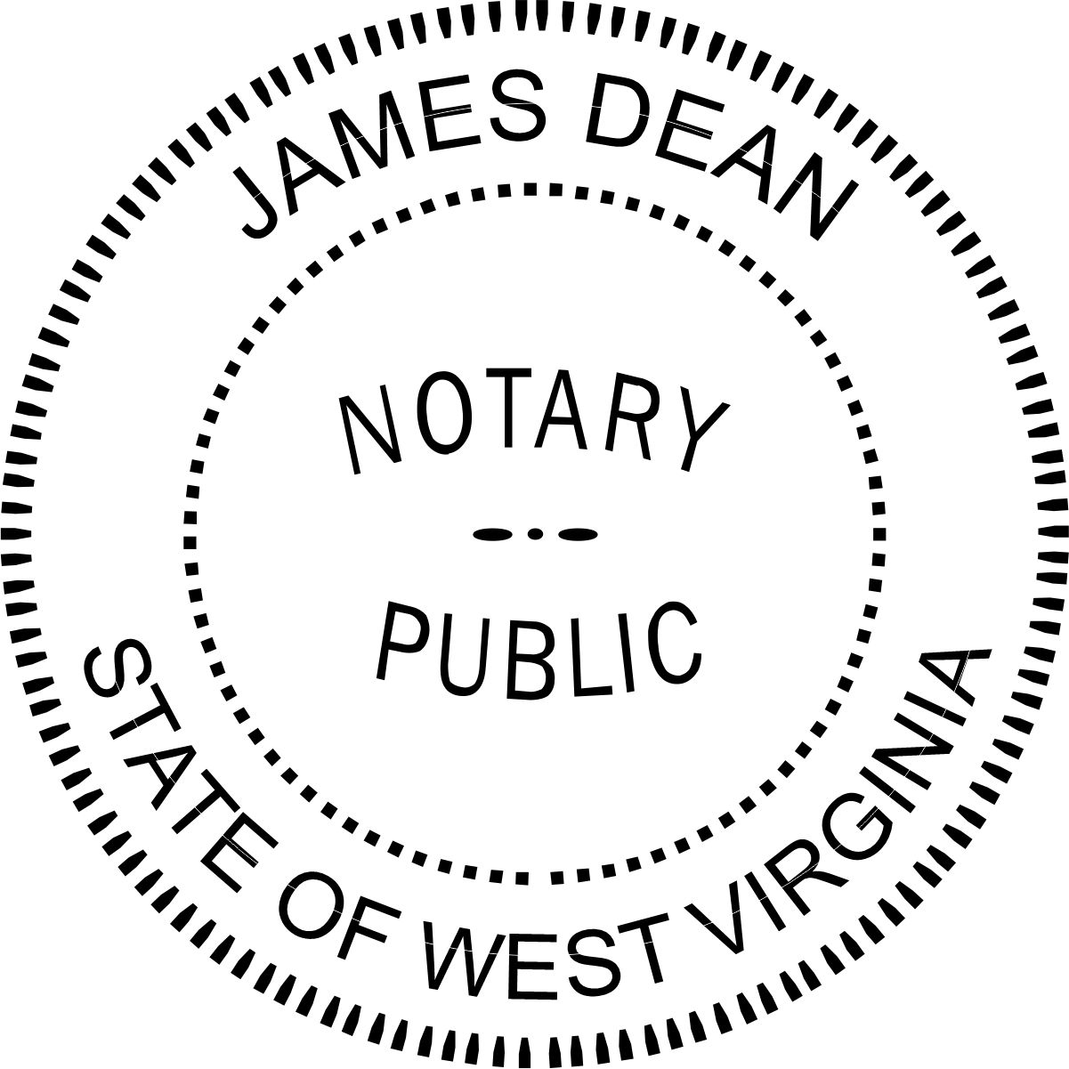 notary seal - pre-inked stamp - west virginia