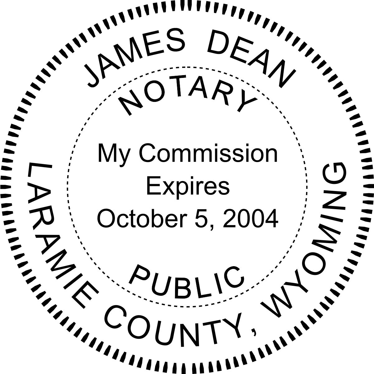 notary seal - wood stamp - wyoming