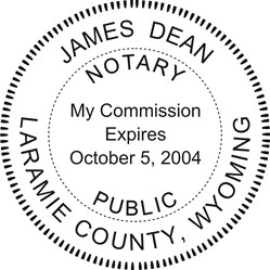 Notary Seal - Desk Top Style - Wyoming