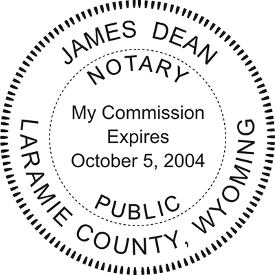 Notary Seal - Wood Stamp - Wyoming