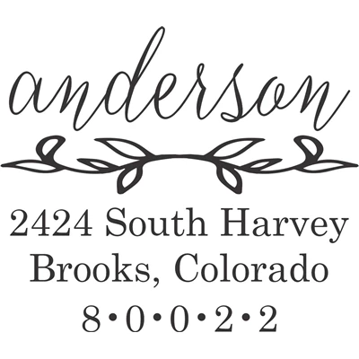 Personalized Name And Address Stamps from Ink and Water