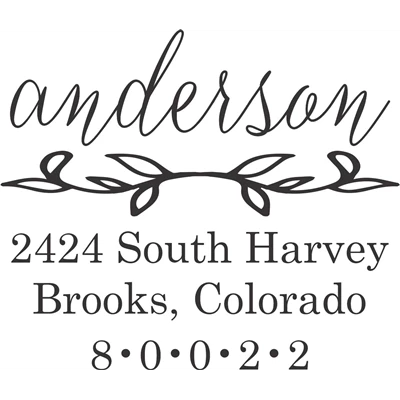 Personalized return address labels stamps