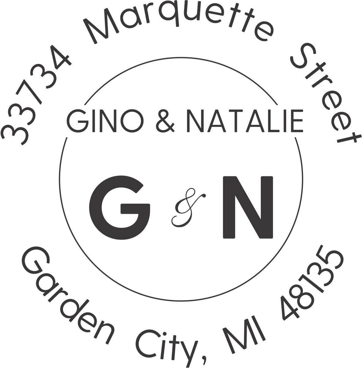 Monogram Stamp MS59 PreInked, SelfInking or Wood Handle