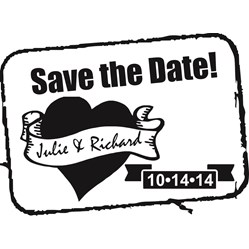 Save The Date Stamp Large - 10A