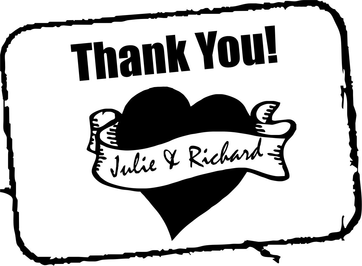 wedding stamp - thank you large - 10b