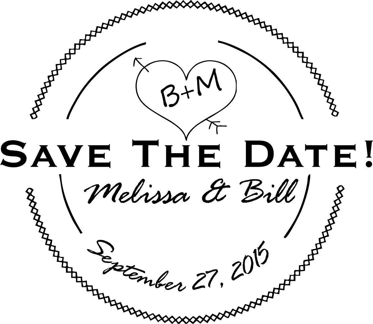 save the date stamp large - 11a