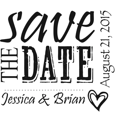 Save The Date Stamp Large - 1A