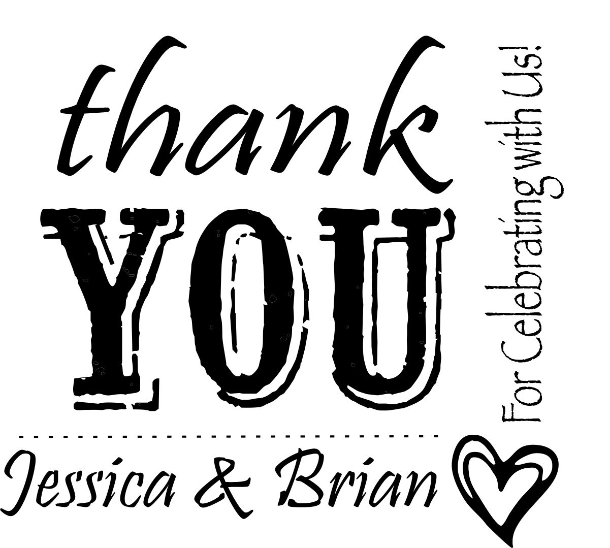 wedding stamp - thank you large -1b