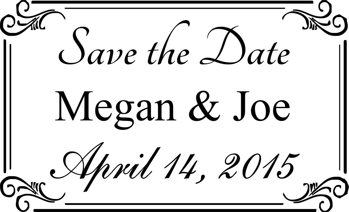 save the date stamp large - 2a