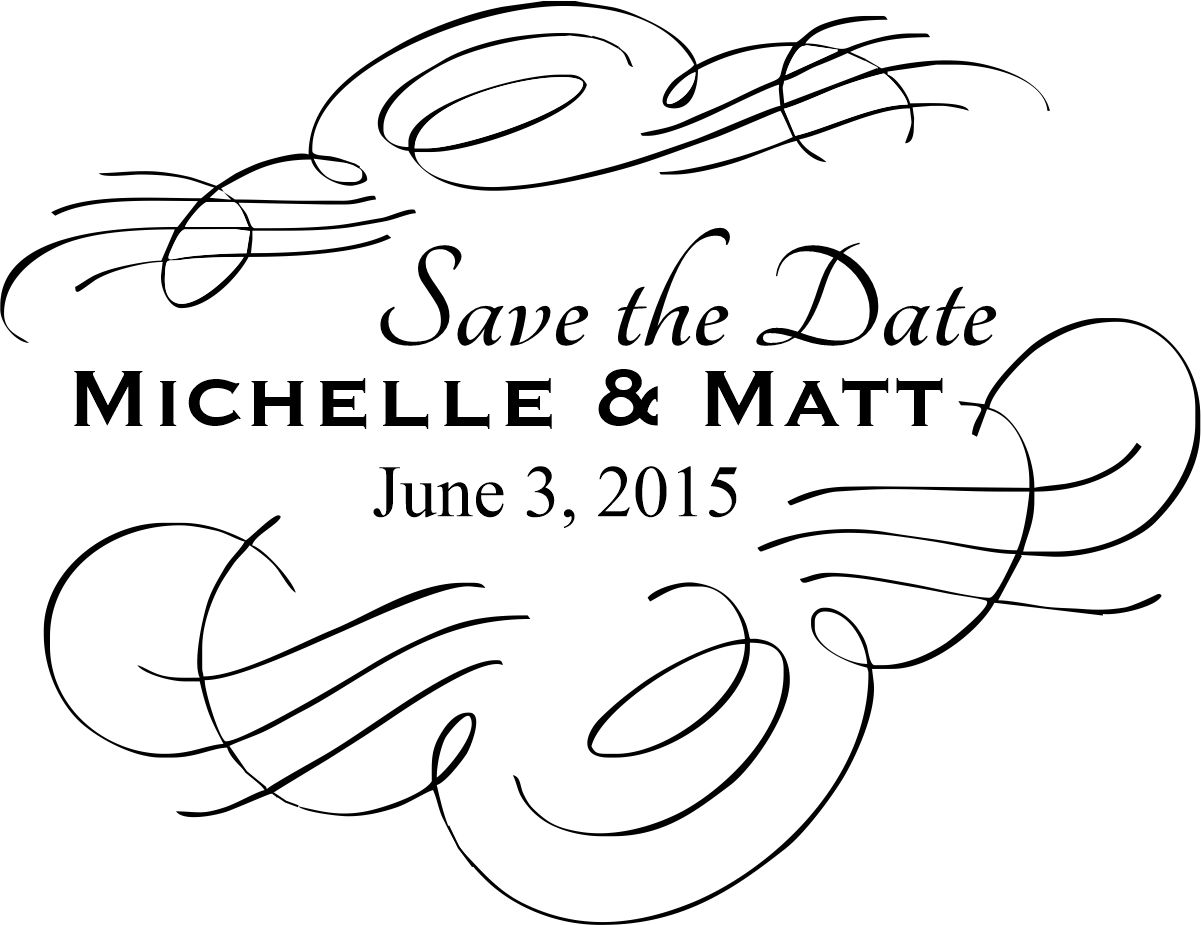 Save The Date Stamp Large - 3A