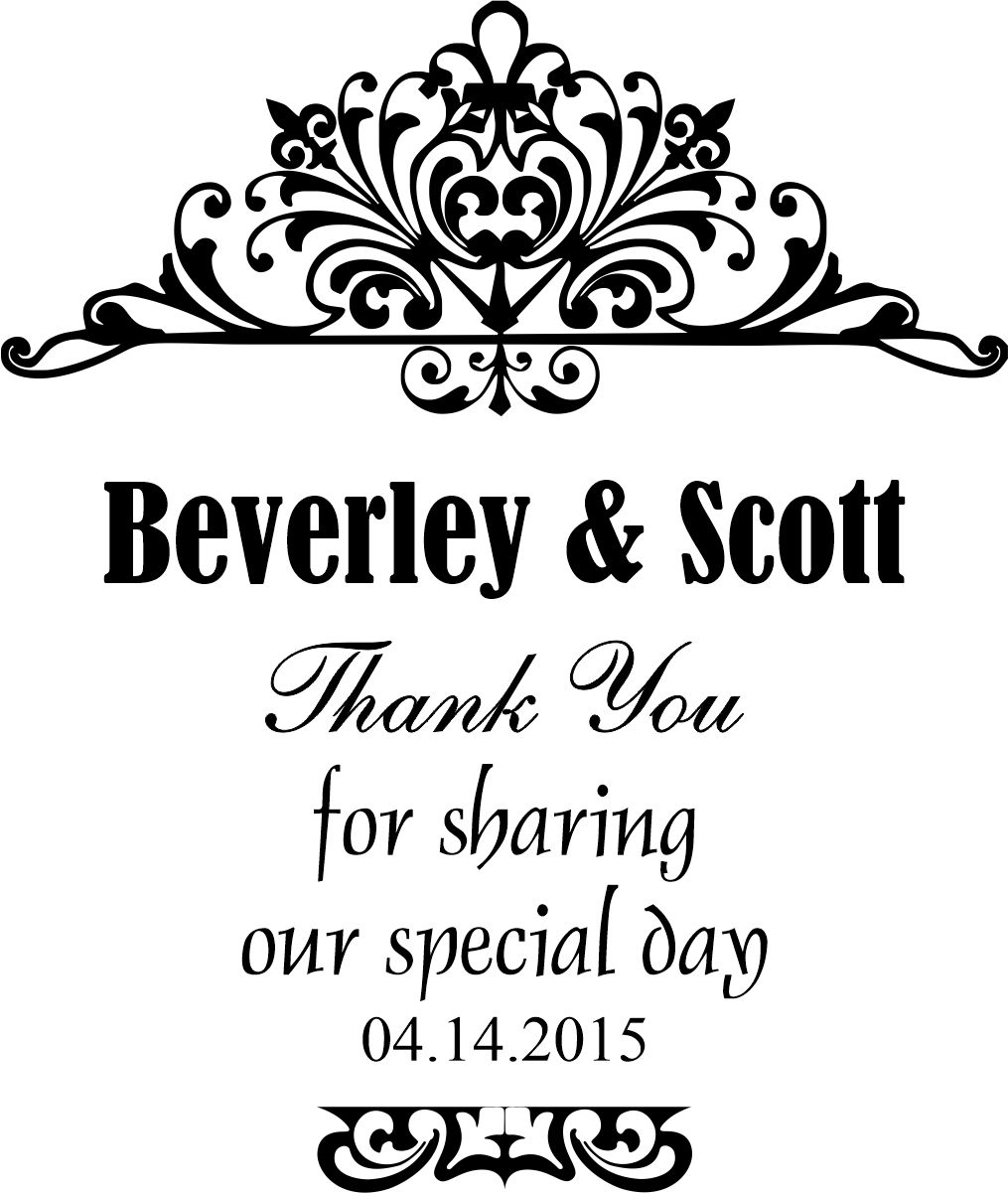 wedding stamp - thank you large - 4b