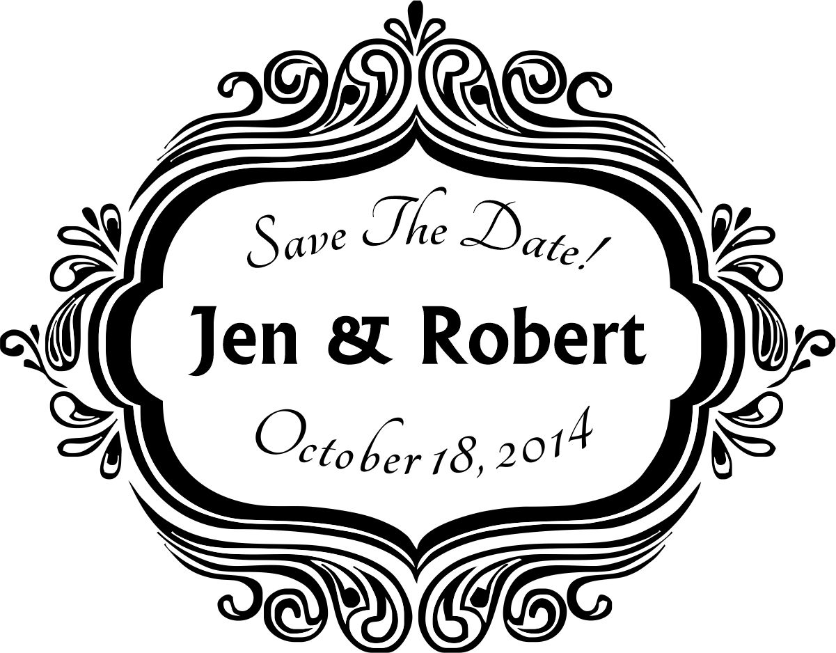 save the date stamp large - 5a