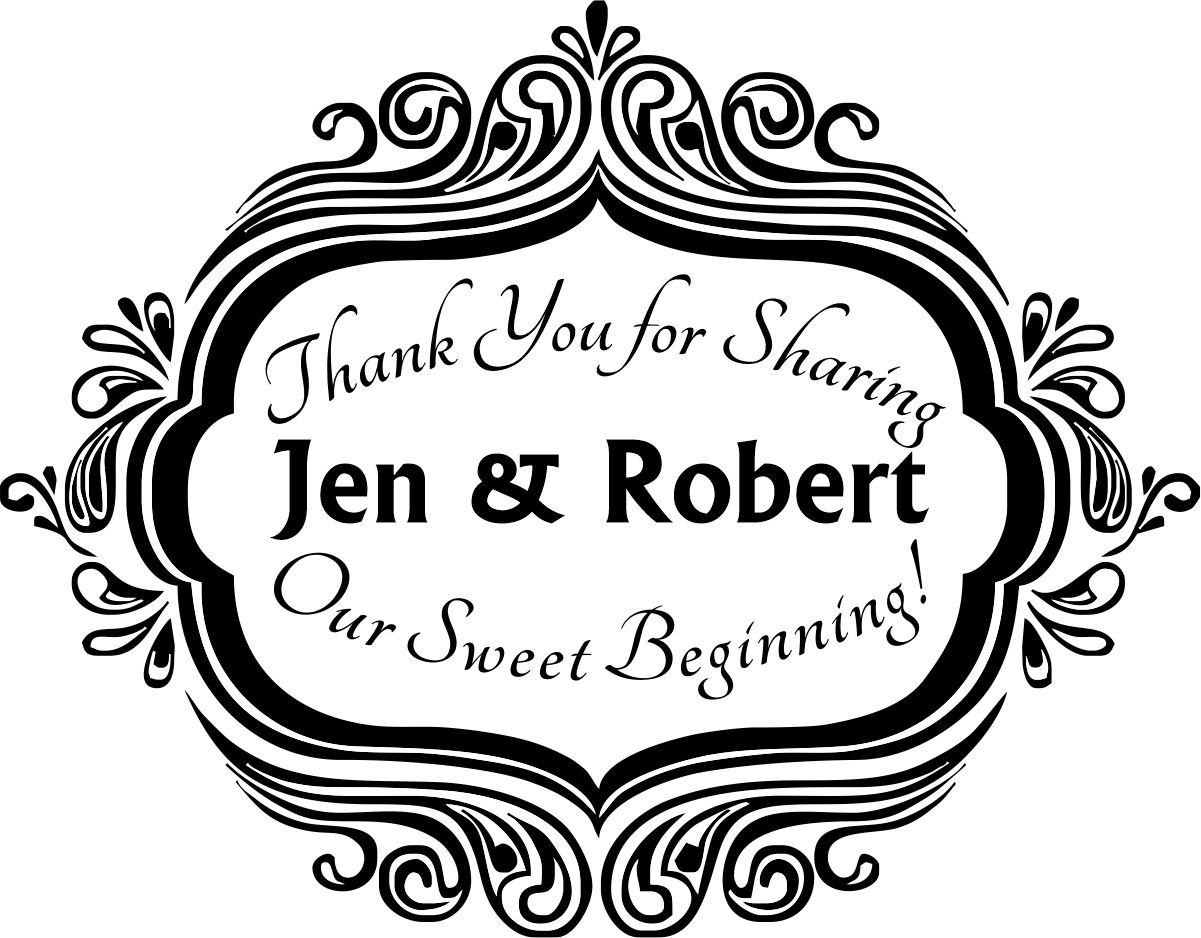 wedding stamp - thank you large - 5b