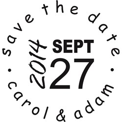 Save The Date Stamp Large - 7A