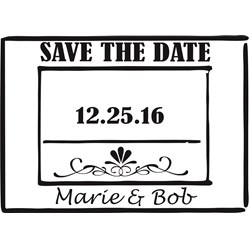 Save The Date Stamp Large - 8A