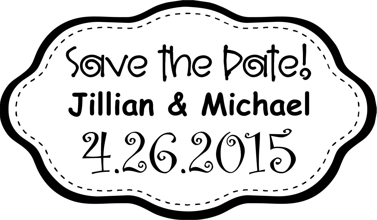save the date stamp large - 9a