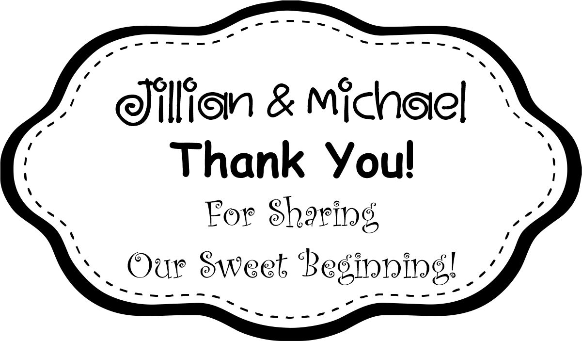 wedding stamp - thank you large - 9b