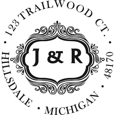 Wedding Monogram & Address Stamps - Ship in One Business Day!