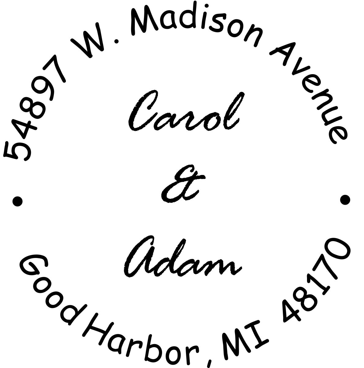 Monogram Wedding Stamp WSM-7