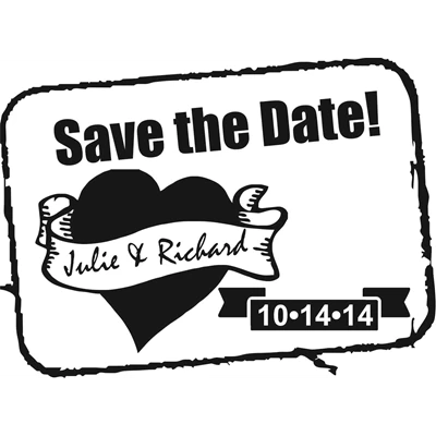 Save The Date Stamp Small - 10A