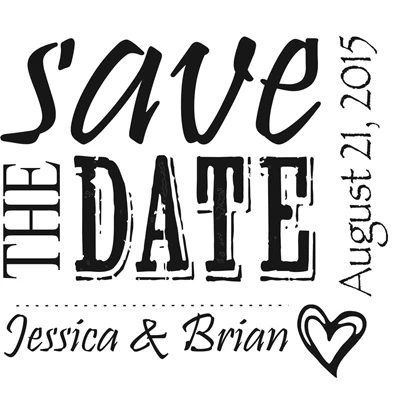 Save The Date Stamp Small - 1A