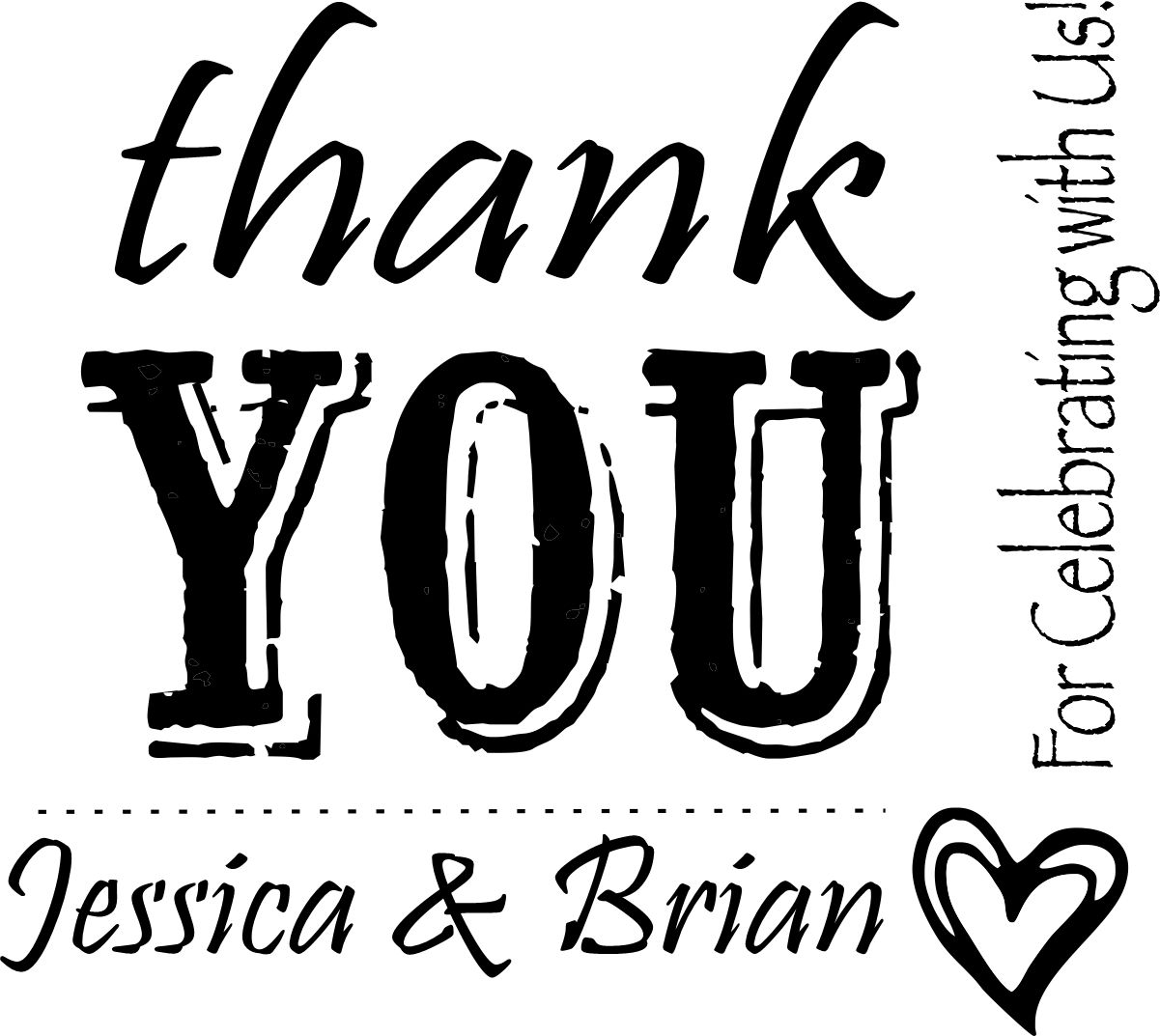 Wedding Stamp - Thank You Small -1B