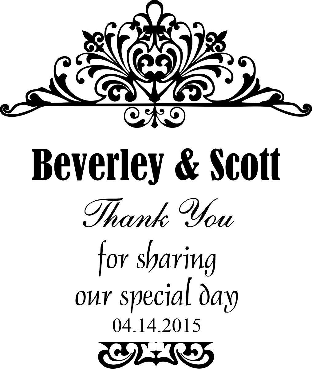 wedding stamp - thank you small - 4b