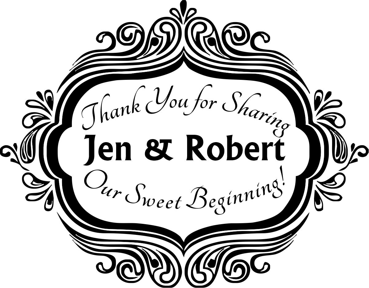 wedding stamp - thank you small - 5b