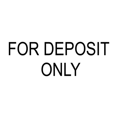 For Deposit Only Stamp
