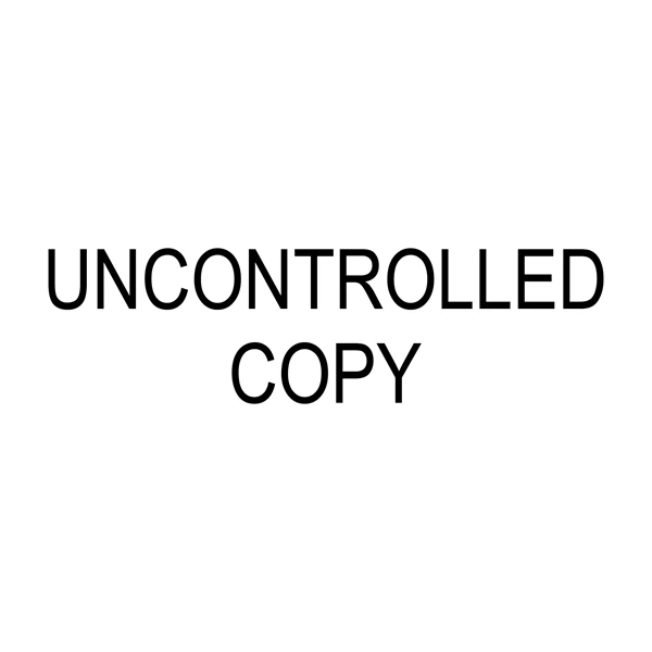 SS-50 Uncontrolled Copy Stamp: Self-Inking or Pre-Inked