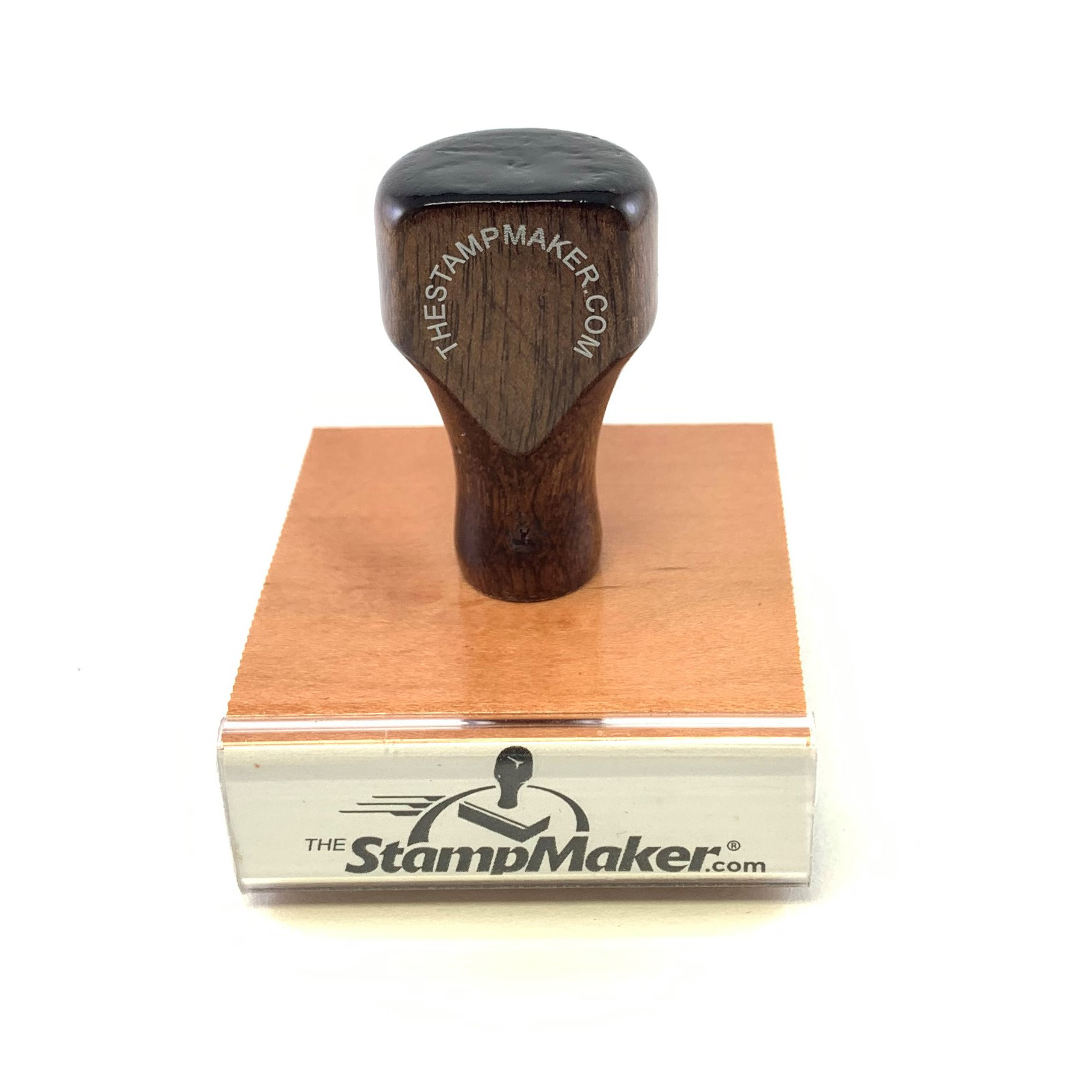wood rubber stamp l3" x h4.5"