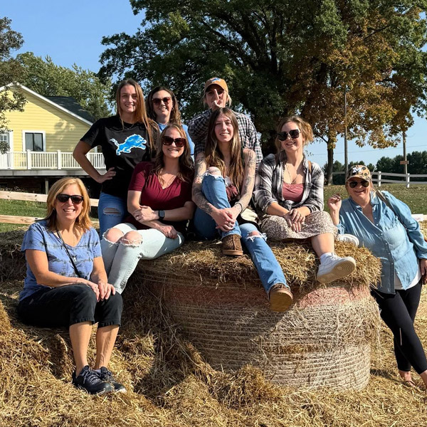 stamp impression of a business logo