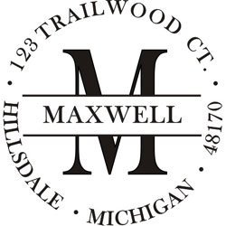monogram address stamp ms45 thestampmaker com
