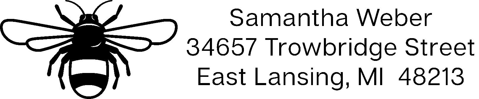 Bumble Bee Address Stamp